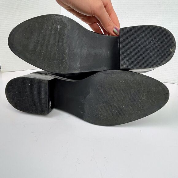 Steve Madden Conspire Studded Ankle Booties Black Leather Boots Moto Rock 8 EUC - Picture 7 of 10